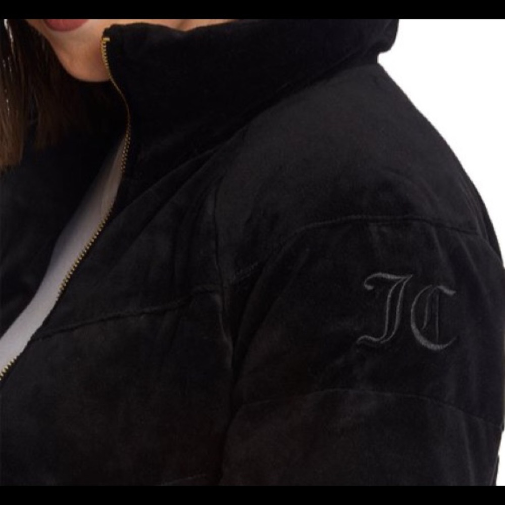 ❗️1 S LEFT❗️🆕 Juicy Couture Velour Down Jacket - Picture 4 of 8